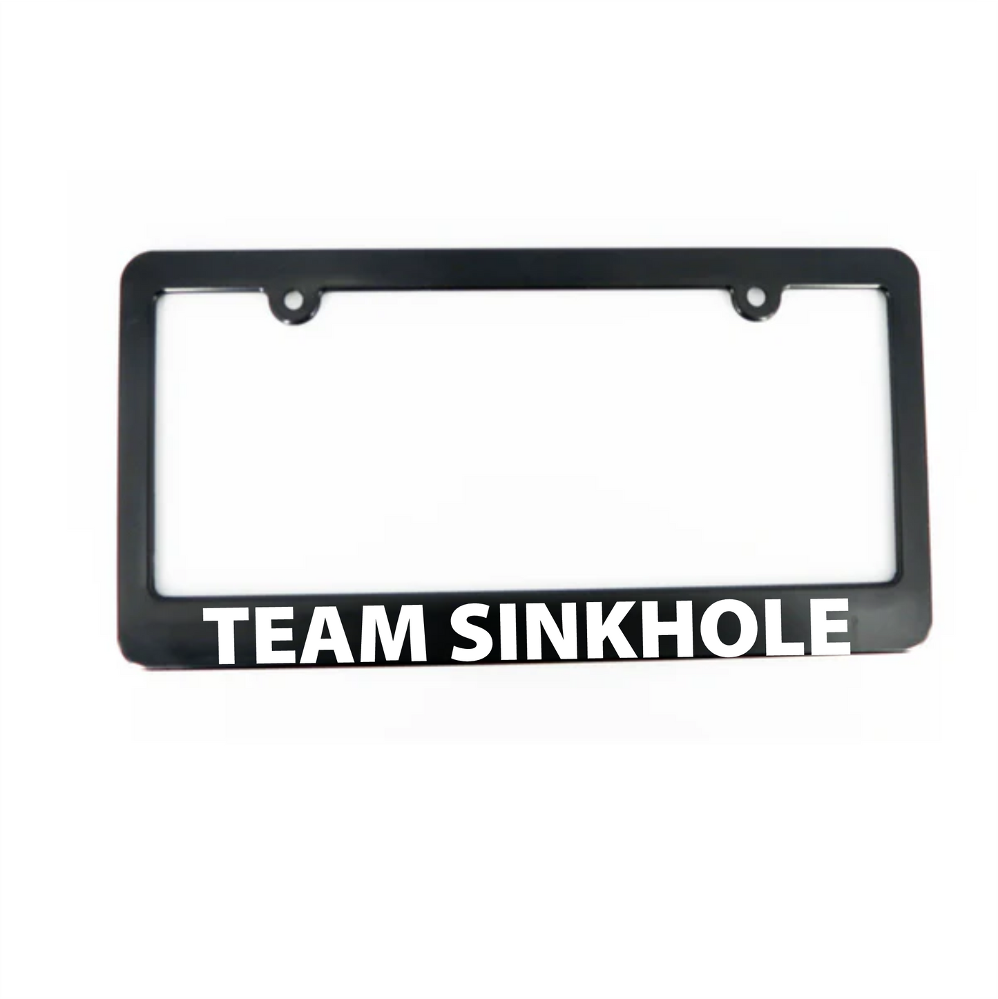 Team Sinkhole Funny License Plate Frame Plastic NJ Route 80 Truck Car Van Decor Car Accessories Vehicle Gifts Holder Auto Parts