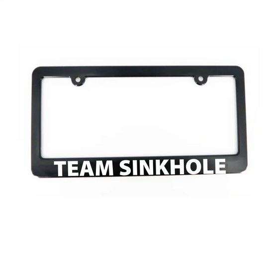 Team Sinkhole Funny License Plate Frame Plastic NJ Route 80 Truck Car Van Decor Car Accessories Vehicle Gifts Holder Auto Parts