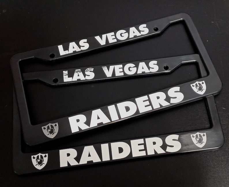 Las Vegas Raiders License Frame- Las Vegas Logo License Plate Holder