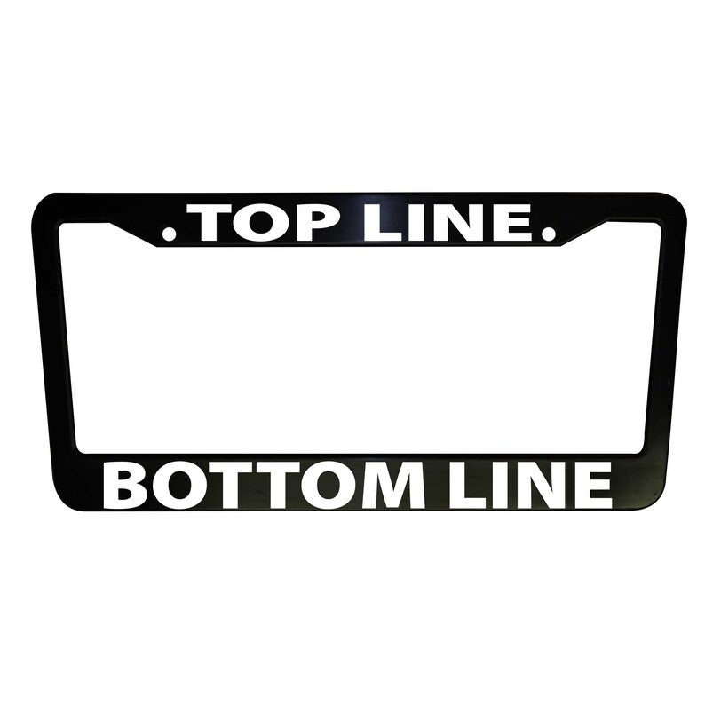 Custom Car License Plate Frame Black Plastic or Aluminum Truck Car Van Décor Vehicle Accessories Auto Parts