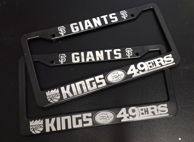 SET of 2 - San Francisco Giants, 49ers, Sacramento Kings Black Plastic