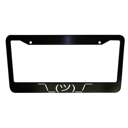 Shrug Emoji License Plate Frame Plastic, Aluminum Truck Car Van Décor Car Accessories Vehicle Gifts Holder Auto Parts