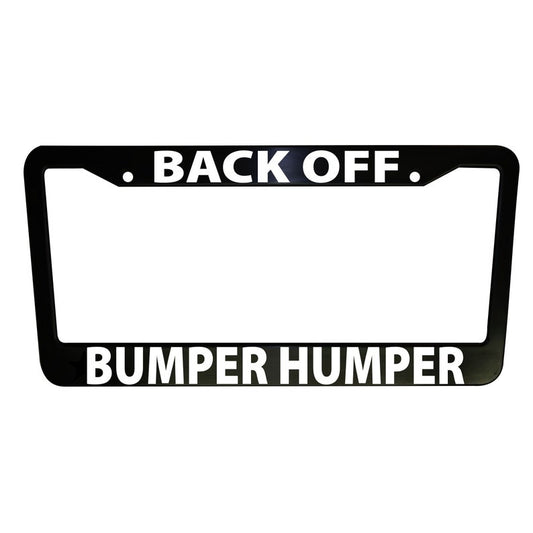 Back Off Funny Black Plastic or Aluminum License Plate Frames Truck Car Van Décor Accessories New Car Gifts Handmade Holder