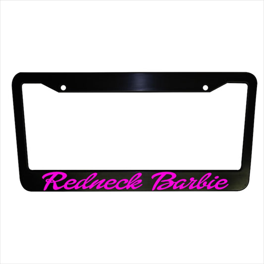 Redneck Barbie Girl Aluminum License Plate Frame Truck Car Van Decor Car Accessories Vehicle Gifts Holder Auto Parts