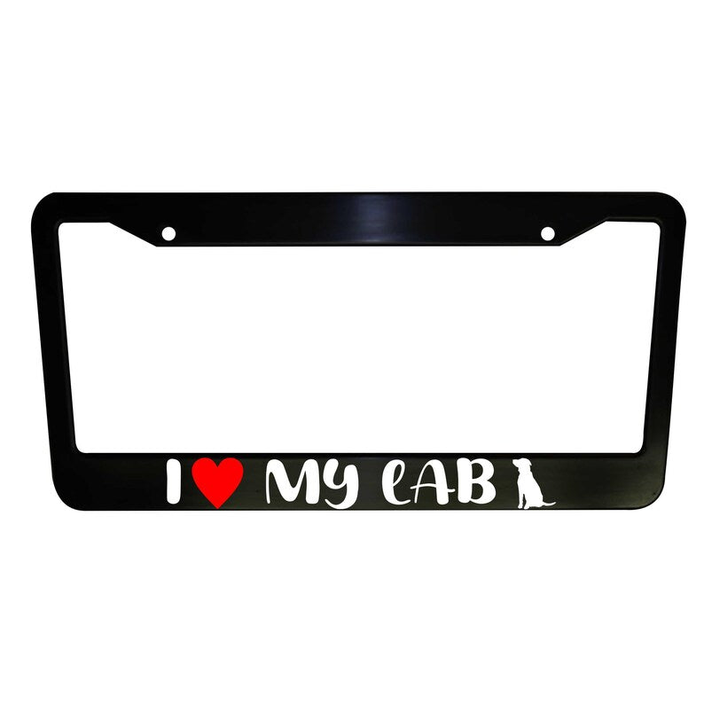 Labrador License Plate Frame, Dog Mom Car Plate Frame, Plastic or Aluminum, Truck Car Van Decor, Car Accessories, Dog Lover Gift, Unique