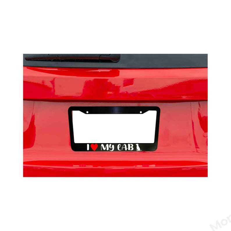 Labrador License Plate Frame, Dog Mom Car Plate Frame, Plastic or Aluminum, Truck Car Van Decor, Car Accessories, Dog Lover Gift, Unique