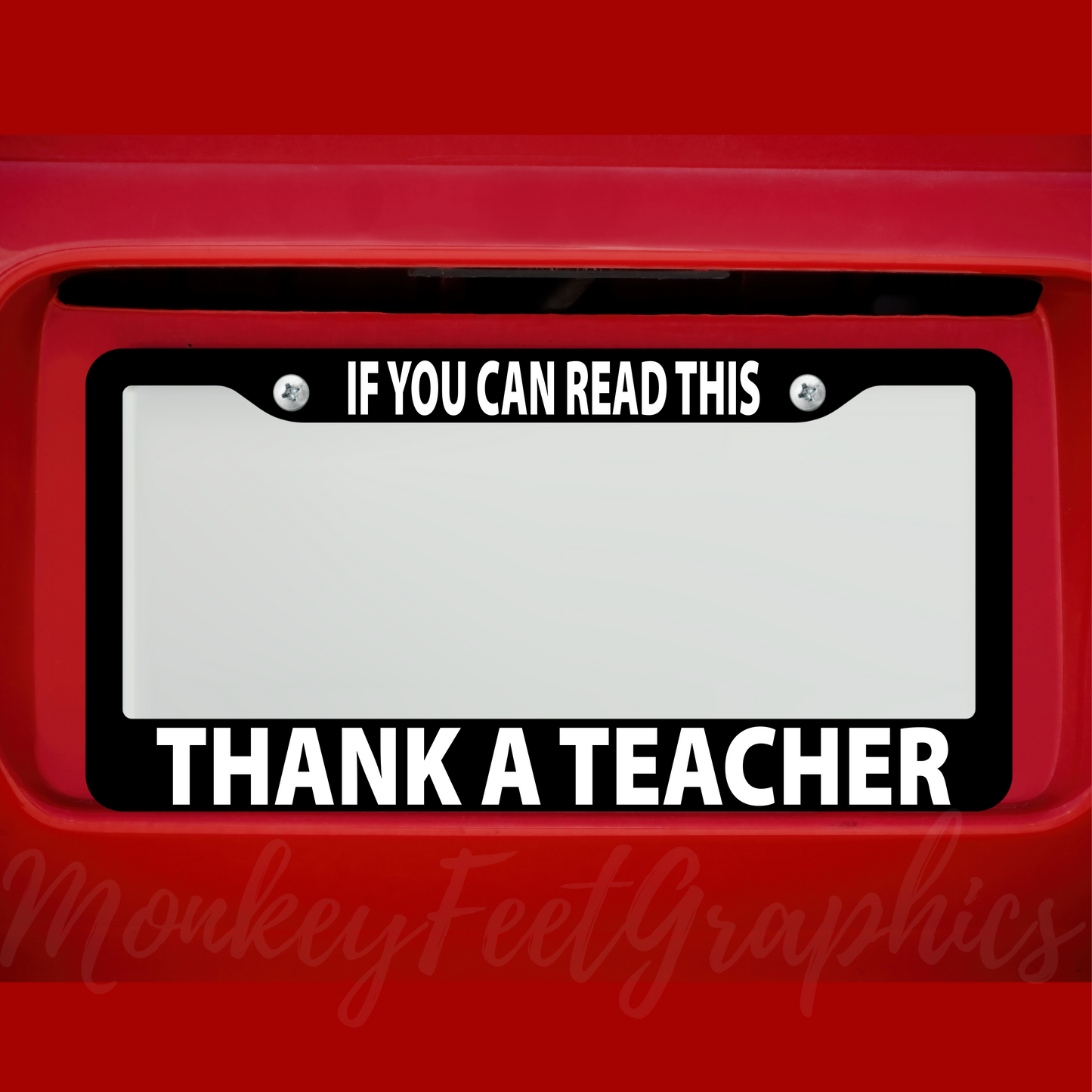 Thank a Teacher License Plate Frame, Patriotic in Black Plastic and Aluminum for Cars and Trucks, We The People are Pissed! Car Accessories (Copy)