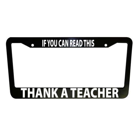 Thank a Teacher License Plate Frame, Patriotic in Black Plastic and Aluminum for Cars and Trucks, We The People are Pissed! Car Accessories (Copy)