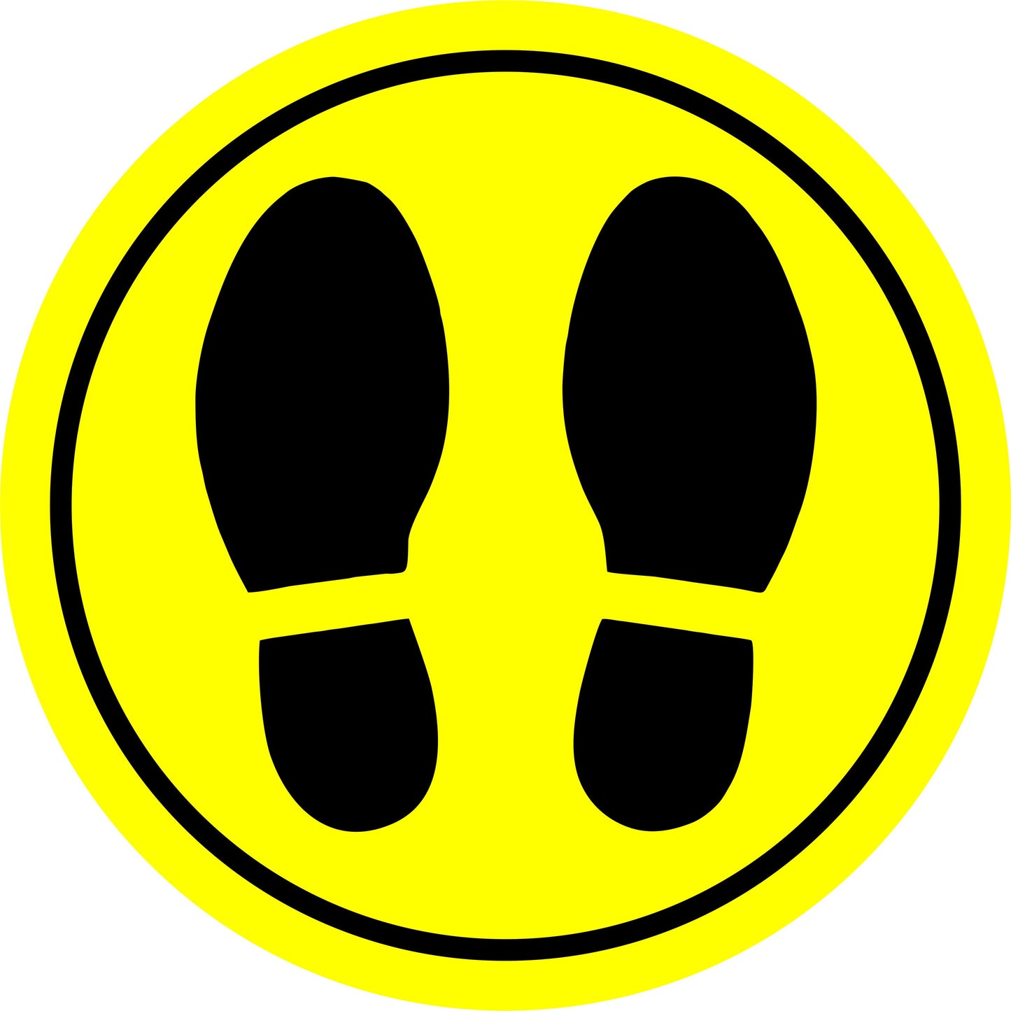 Commercial Floor Vinyl Decal Footprint Sticker Business Industrial Signage