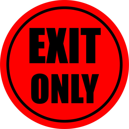 Commercial Floor Vinyl Decal Exit Only Sticker Business Industrial Signage