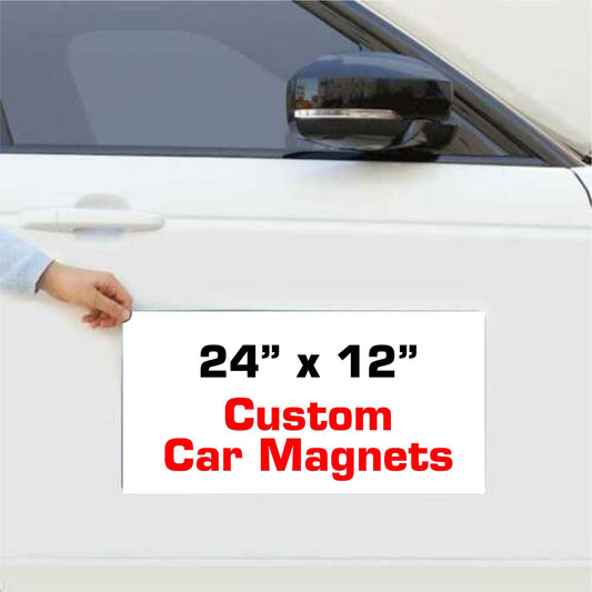 1pc, Full Color 24" x 12" Custom Vehicle Magnets Auto Truck Van Car Signs