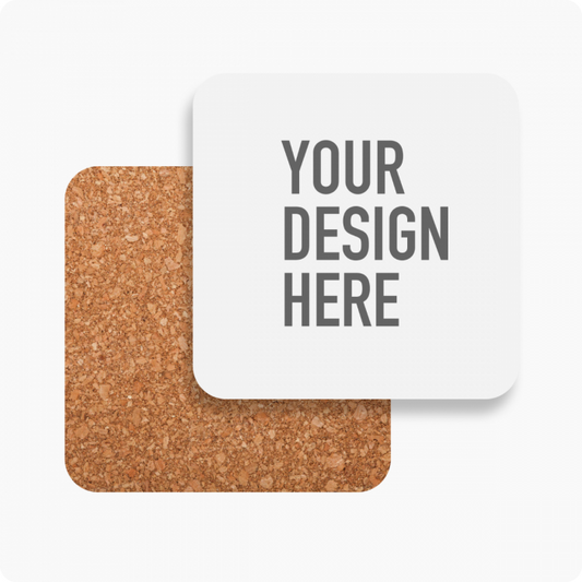 Custom Coasters (Pack of 10) Cork + Hardwood, Promotional Products, Barware, Custom Accessories, Business Marketing, Home Decor, Custom Gifts