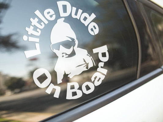 Little Dude on Board Baby in Car Vinyl Car Truck Decal Window Sticker Vehicle DƩcor Car Accessories New Born Gifts