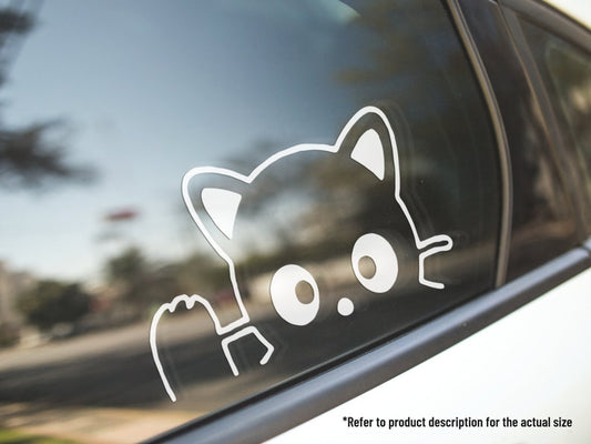 Cat Waving Cute Cat Lover Vinyl Car Truck Decal Window Vinyl Sticker Vehicle Accessories Car DƩcor Kitty Stickers