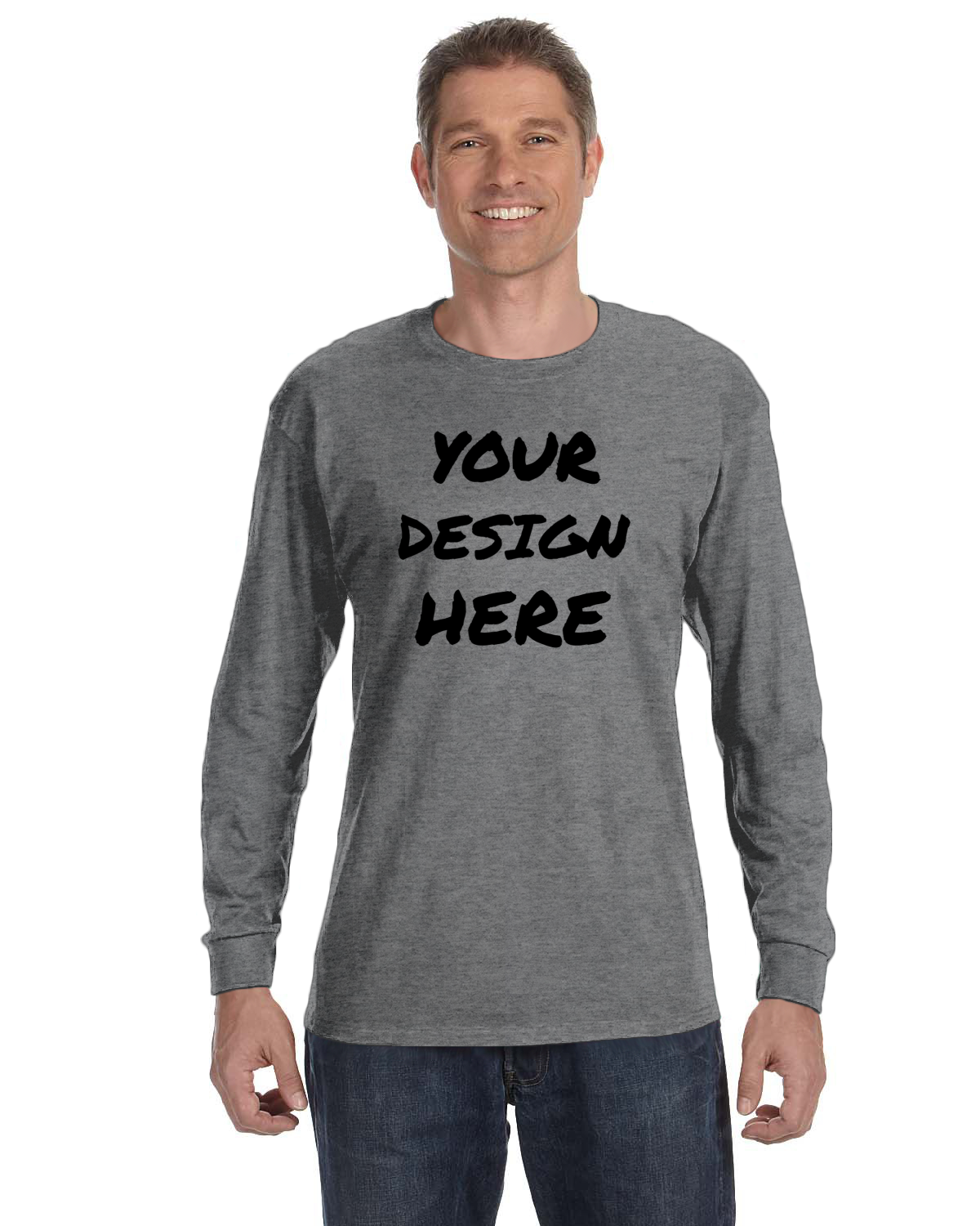 Custom Adult Unisex Long-Sleeve T-Shirt Heavy Cotton