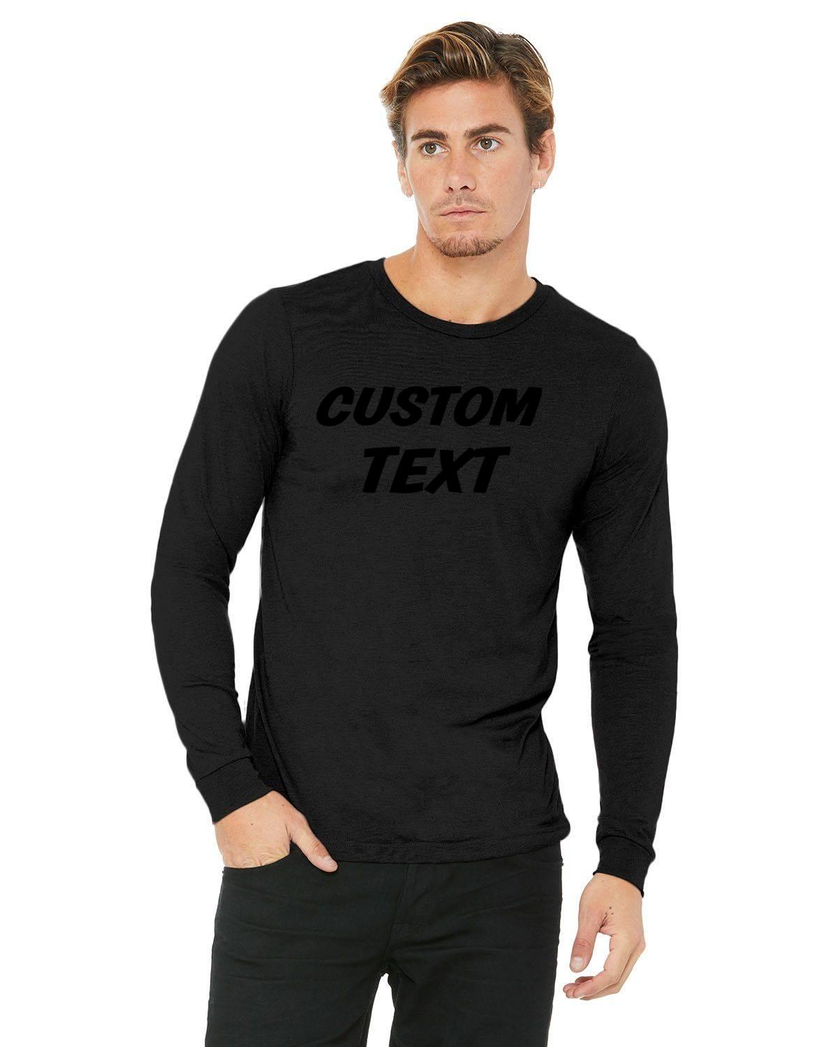 Custom Unisex Adult Jersey Long-Sleeve T-Shirt Personalized Tee Promotional Products Business Marketing Apparel