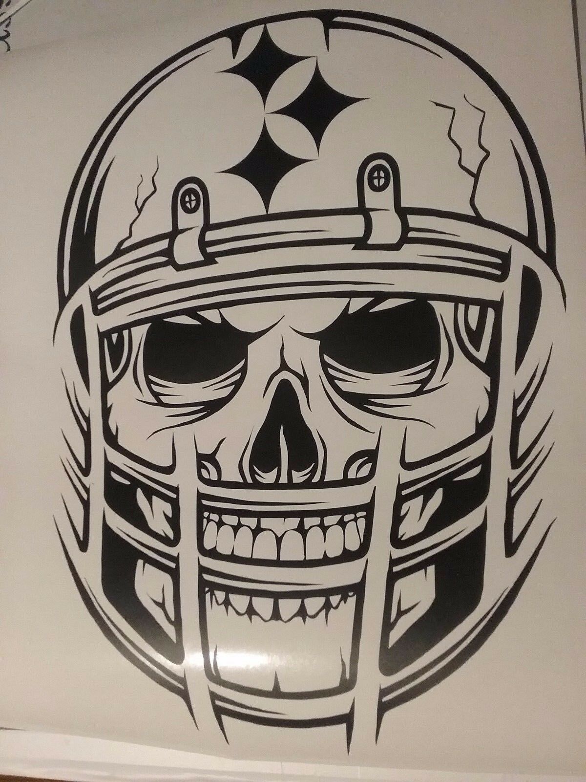 Dallas Cowboys Skull Vinyl Decal ~ Car Sticker - for Walls, Cornhole Boards