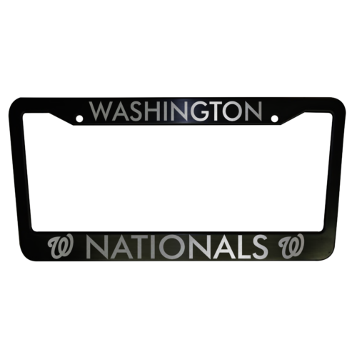 Set of 2 Washington Nationals Car License Plate Frames Plastic or Aluminum Black Truck Parts Vehicle Accessories Auto Decor