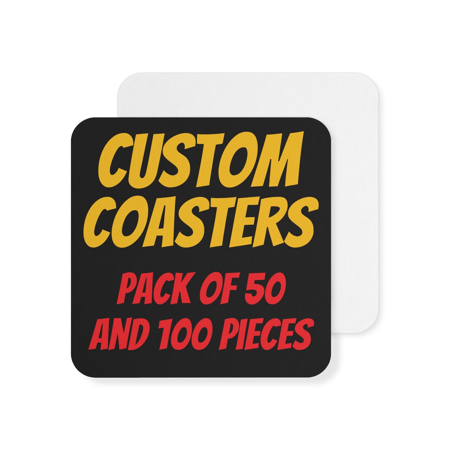 Custom Coasters (50, 100 pcs) Personalized Drink Coasters for Home Decor Housewarming Gift Party Favors Bar Accessories Table