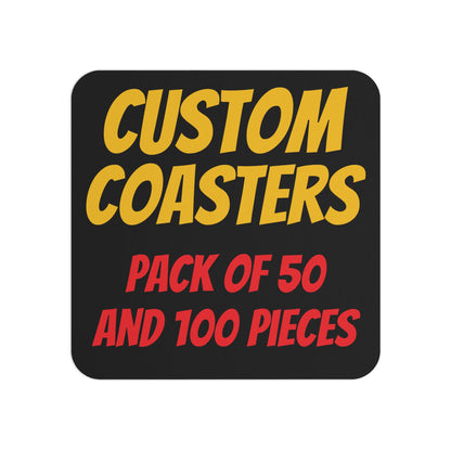 Custom Coasters (50, 100 pcs) Personalized Drink Coasters for Home Decor Housewarming Gift Party Favors Bar Accessories Table