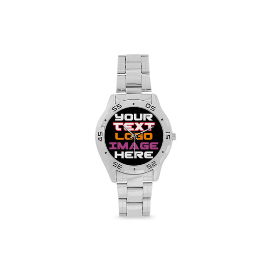 Personalized Men's Stainless Steel Watch, Analog Watch, Promotional Products, Gift Ideas
