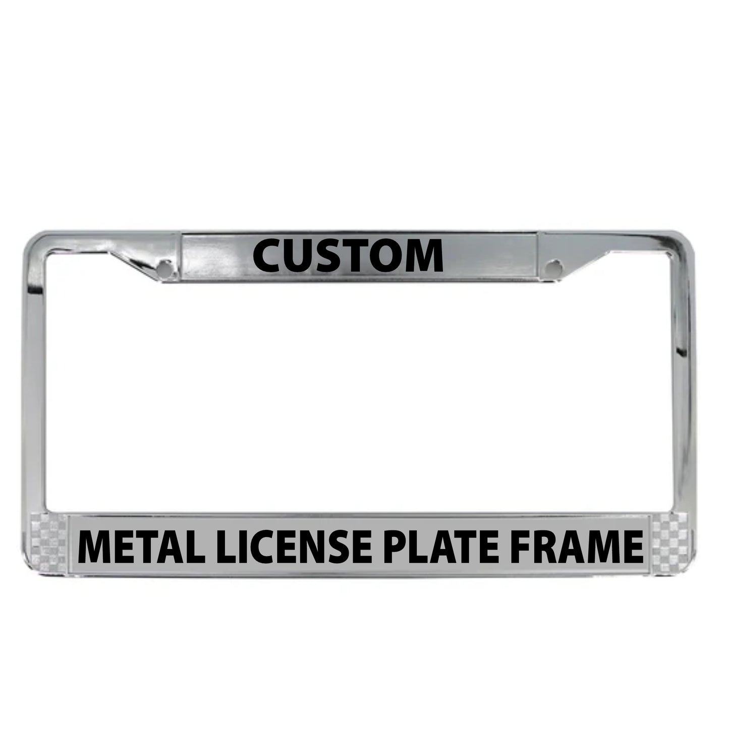 Custom Car License Plate Frame, Chrome Metal Frame, Truck Car Van Decor Vehicle Accessories Auto Parts, Promotional Products, Business Marketing