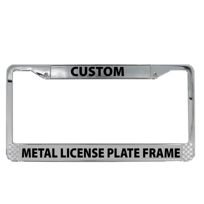 Custom Car License Plate Frame, Chrome Metal Frame, Truck Car Van Decor Vehicle Accessories Auto Parts, Promotional Products, Business Marketing