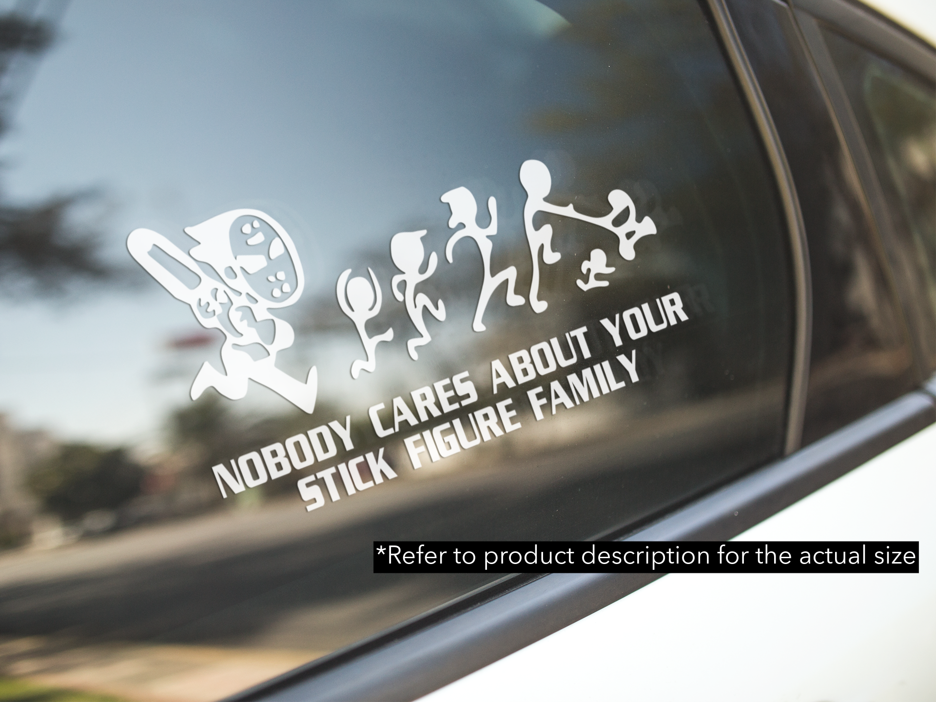 Nobody Cares Stick Family Jason Vinyl Car Truck Decal Window Vinyl Sti ...