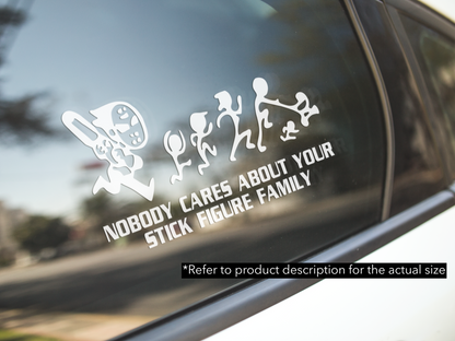 Nobody Cares Stick Family Jason Vinyl Car Truck Decal Window Vinyl Sticker Vehicle Accessories Car Decor