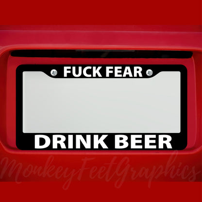 Drink Beer Funny License Plate Frame, Plastic, Aluminum for Cars and Trucks,  Car Accessories, Funny Gifts, Car Decor, Accessories