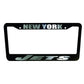 SET of 2 - New York Jets Black Plastic or Aluminum License Plate Frames Truck Car Van Décor Car Accessories New Car Gifts Sports Car Parts