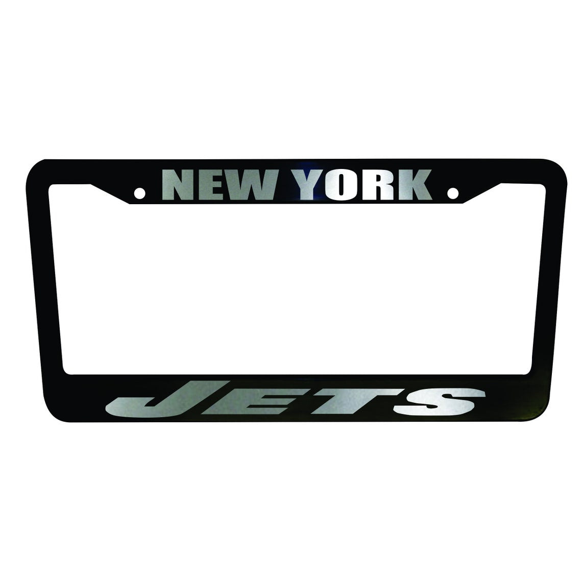 SET of 2 - New York Jets Black Plastic or Aluminum License Plate Frames Truck Car Van Décor Car Accessories New Car Gifts Sports Car Parts