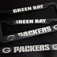 Set of 2 - Green Bay Packers Black Plastic or Aluminum License Plate Frames Truck Car Van Décor Car Accessories New Car Gifts Football Goods