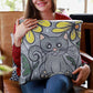 Square Cat Pillowcase Handmade Painted Crafted Cotton Canvas Gifts Home Decor