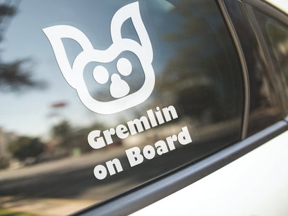 Gremlin On Board Baby Kid Cute Safety Vinyl Decal Auto Truck Window Vinyl Sticker Vehicle Accessories Car Décor Outdoor Weather Proof