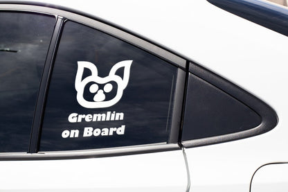 Gremlin On Board Baby Kid Cute Safety Vinyl Decal Auto Truck Window Vinyl Sticker Vehicle Accessories Car Décor Outdoor Weather Proof