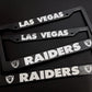 Set of 2 Las Vegas Raiders Black Plastic or Aluminum Car License Plate Frames Truck Parts Vehicle Accessories Car Decor
