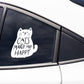 Cats Make Me Happy Vinyl Decal Car Truck Window Vinyl Sticker Vehicle Accessories Car Décor Kitty Outdoor Stickers