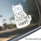 Cats Make Me Happy Vinyl Decal Car Truck Window Vinyl Sticker Vehicle Accessories Car Décor Kitty Outdoor Stickers