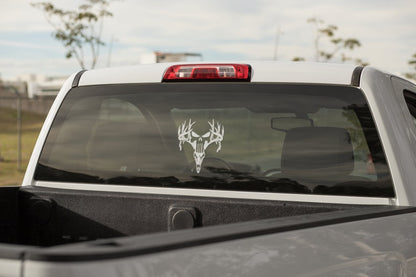 Deer Antlers Punisher Skull Decal Vinyl Car Truck Window Vinyl Sticker Vehicle Accessories Car Décor Outdoor Weather Proof