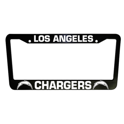 SET of 2 - Los Angeles Chargers Black Plastic or Aluminum License Plate Frames Truck Car Van Décor Car Accessories New Car Gifts Covers