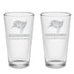 SET Tampa Bay Buccaneers Super Bowl LV Champions 55 - 2021 Custom Pint Beer Glasses Etched Drinkware 16 oz. Drinking Glass