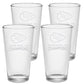 SET Kansas City Chiefs Super Bowl 58 Champions - 2024 Pint Beer Glasses Etched Tumblers Drinkware 16 oz. Cocktail Mixing Glass