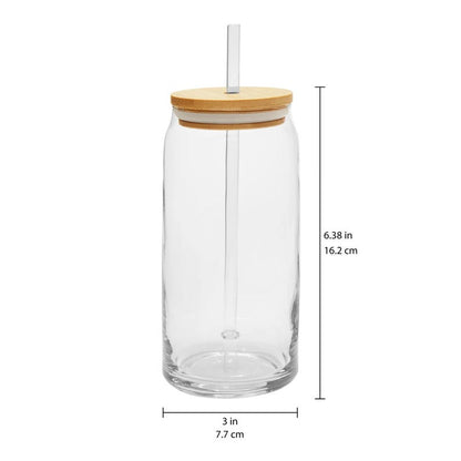 Personalized Iced Coffee Cup, Custom Glass with Bamboo Lid and Straw, Bridesmaid Gift, 16oz, Proposal, Wedding, Smoothies Tea Juice Tumblers, Custom Gifts