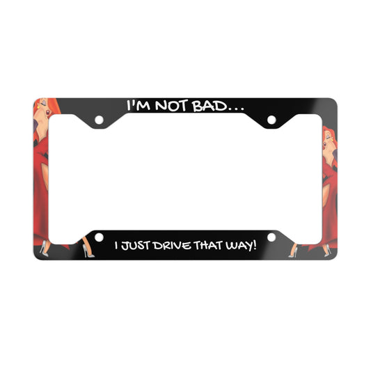 Jessica Rabbit Black Metal License Plate Frame Car Parts Vehicle Accessories Cartoon Frames