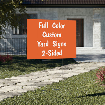 Custom 2-Sided Yard Signs Free Stakes Commercial Signs Personalized Lawn Sign Promotional Products Garage Sale