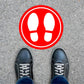 Commercial Floor Vinyl Decal Footprint Sticker Business Industrial Signage