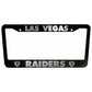Set of 2 Las Vegas Raiders Black Plastic or Aluminum Car License Plate Frames Truck Parts Vehicle Accessories Car Decor