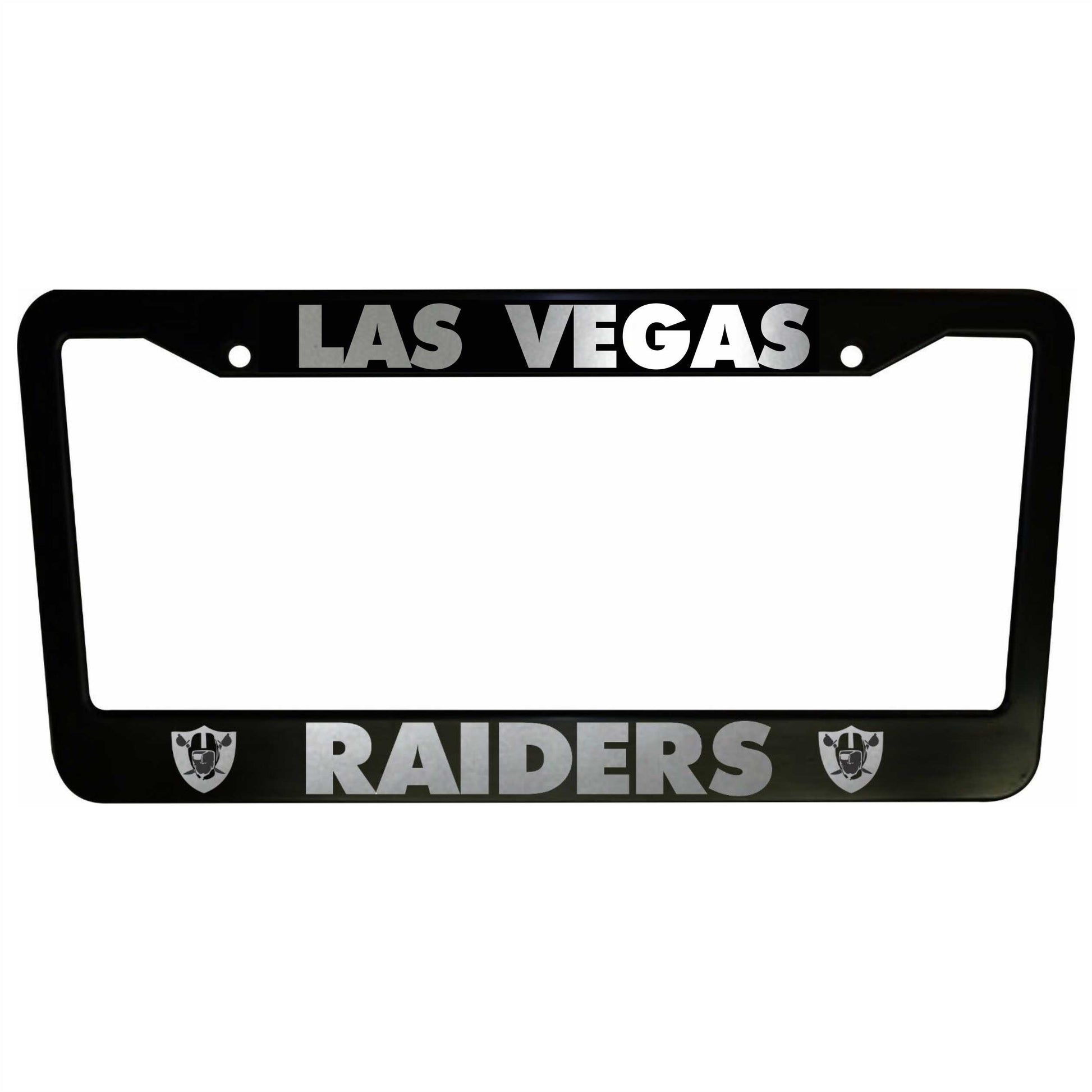 Set of 2 Las Vegas Raiders Black Plastic or Aluminum Car License Plate –  Monkey Feet Graphics
