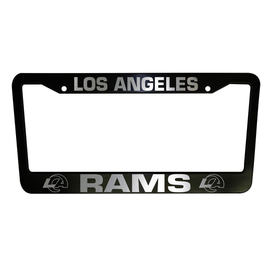 Set of 2 Los Angeles Rams Plastic or Aluminum Car License Plate Frames Black Truck Parts Vehicle Accessories Auto Decor